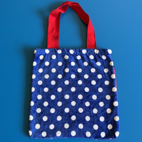 Red White Blue American Minnie Mouse Terrycloth Bag Stars Dots Patriotic Summer - Picture 3 of 10